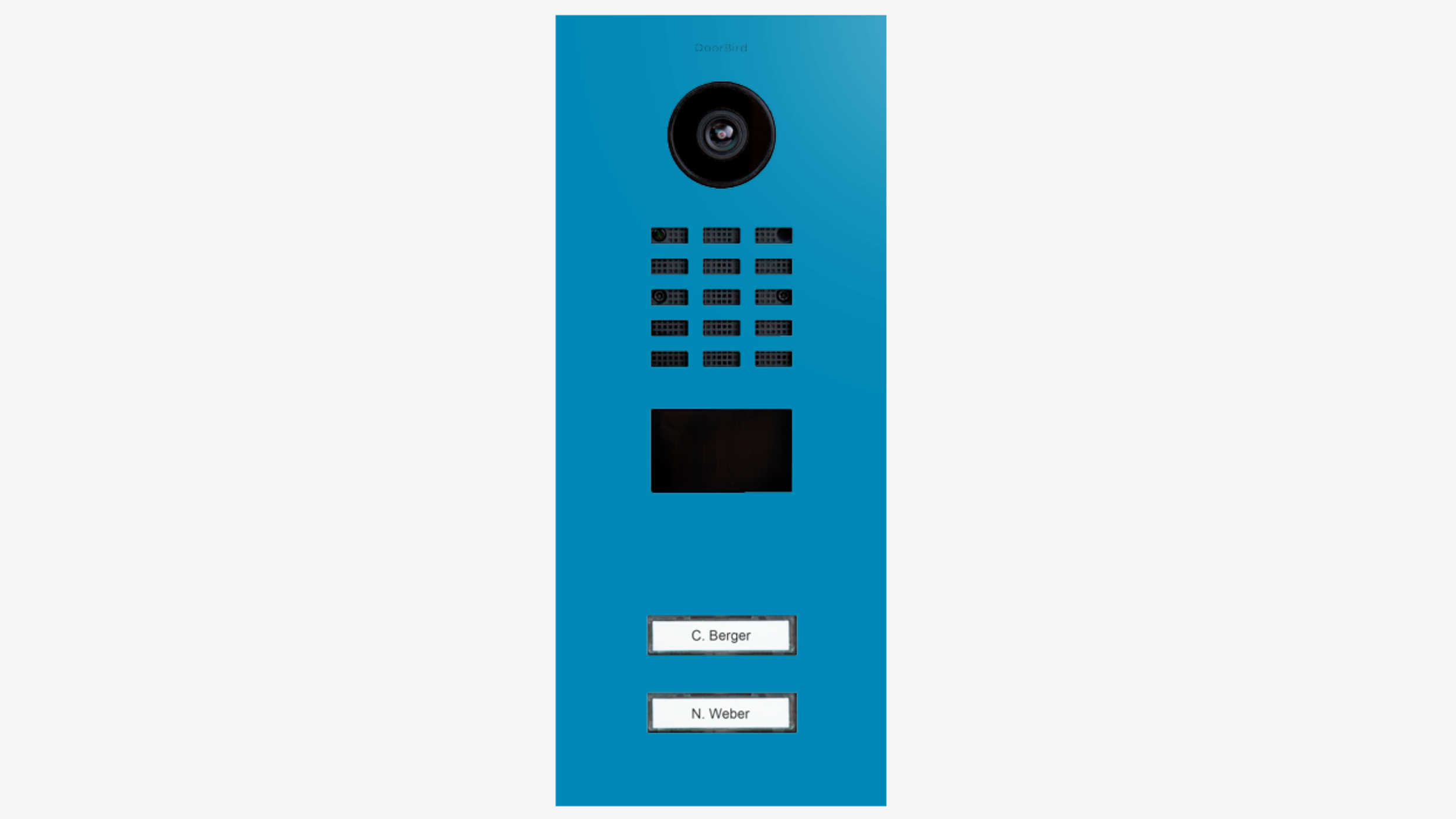 DoorBird D2102V IP Video Door Station, 2 Call Button in Light Blue, RAL 5012 - 423885585