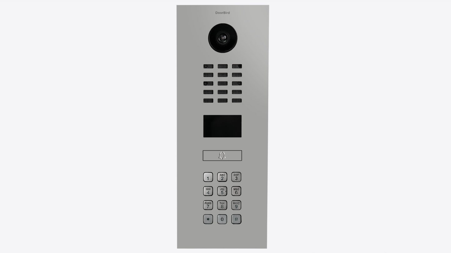 DoorBird D2101KV IP Video Intercom, 1 Call Button in Grey Aluminium, RAL 9007 - 423884809