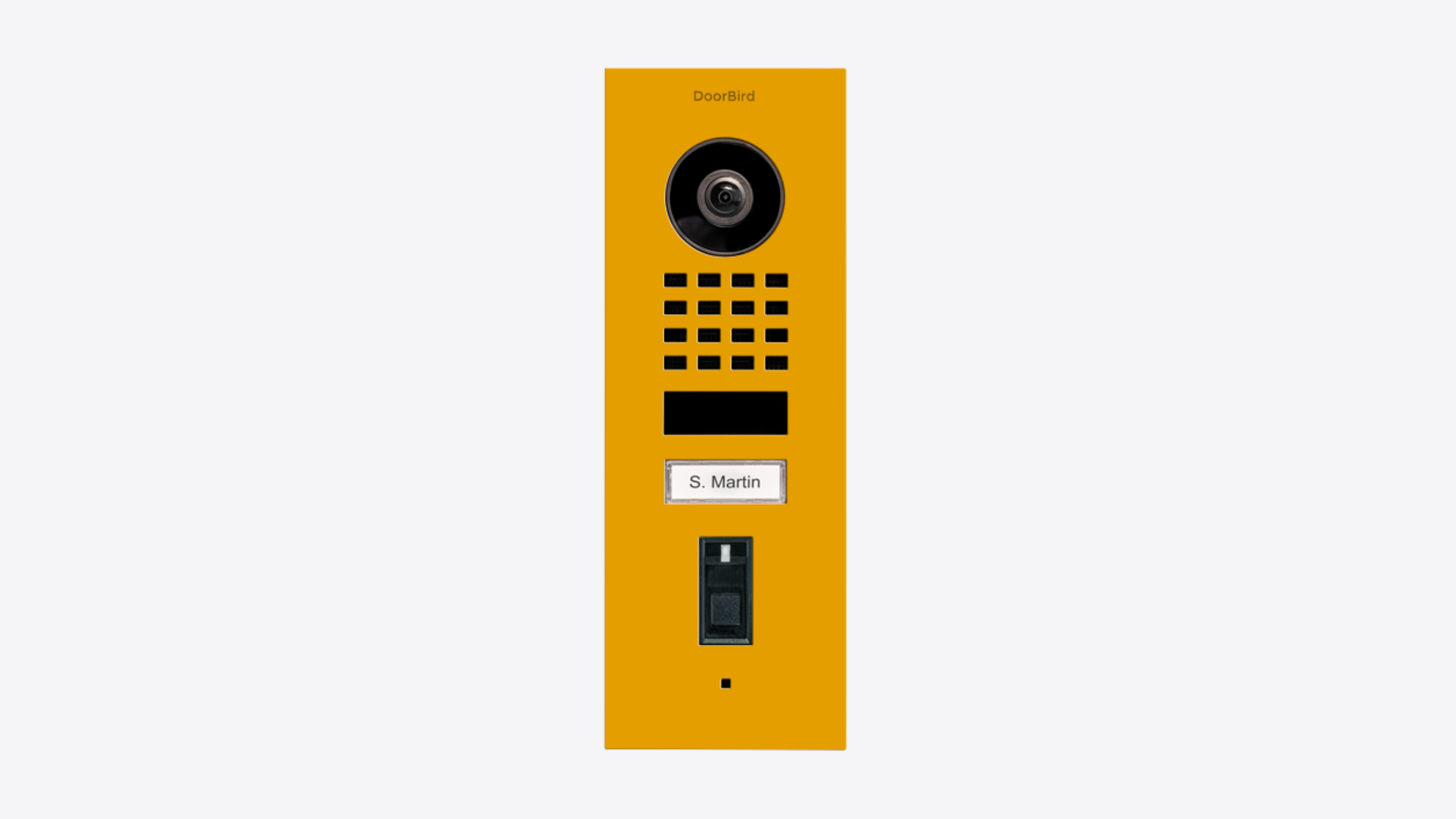 DoorBird D1101FV Fingerprint 50 Flush-Mount IP Video Door Station in Golden Yellow, RAL 1004