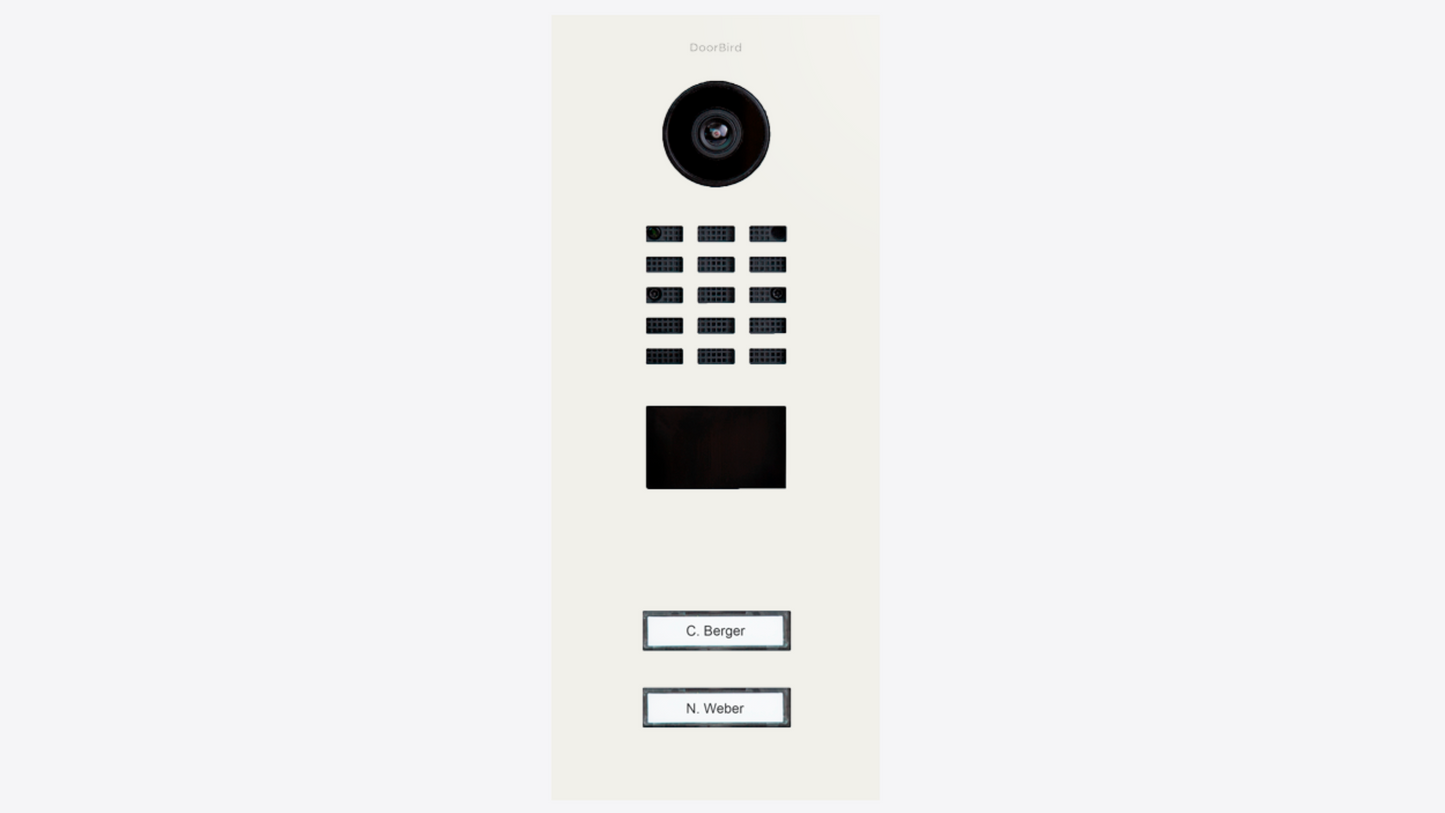 DoorBird D2102V IP Video Door Station, 2 Call Button in Traffic White - 423874350
