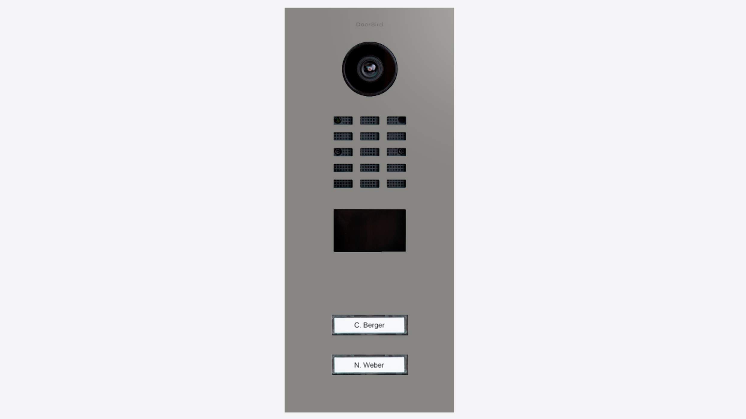 DoorBird D2102V IP Video Door Station, 2 Call Button in Grey Aluminium, RAL 9007