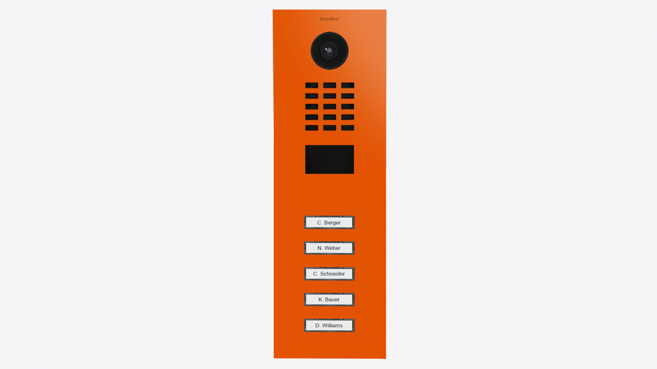 DoorBird D2105V IP Video Door Station, 5 Call Button in Pure Orange, RAL 2004 - 423887510