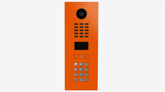 DoorBird D2101KV IP Video Intercom, 1 Call Button in Pure Orange, RAL 2004