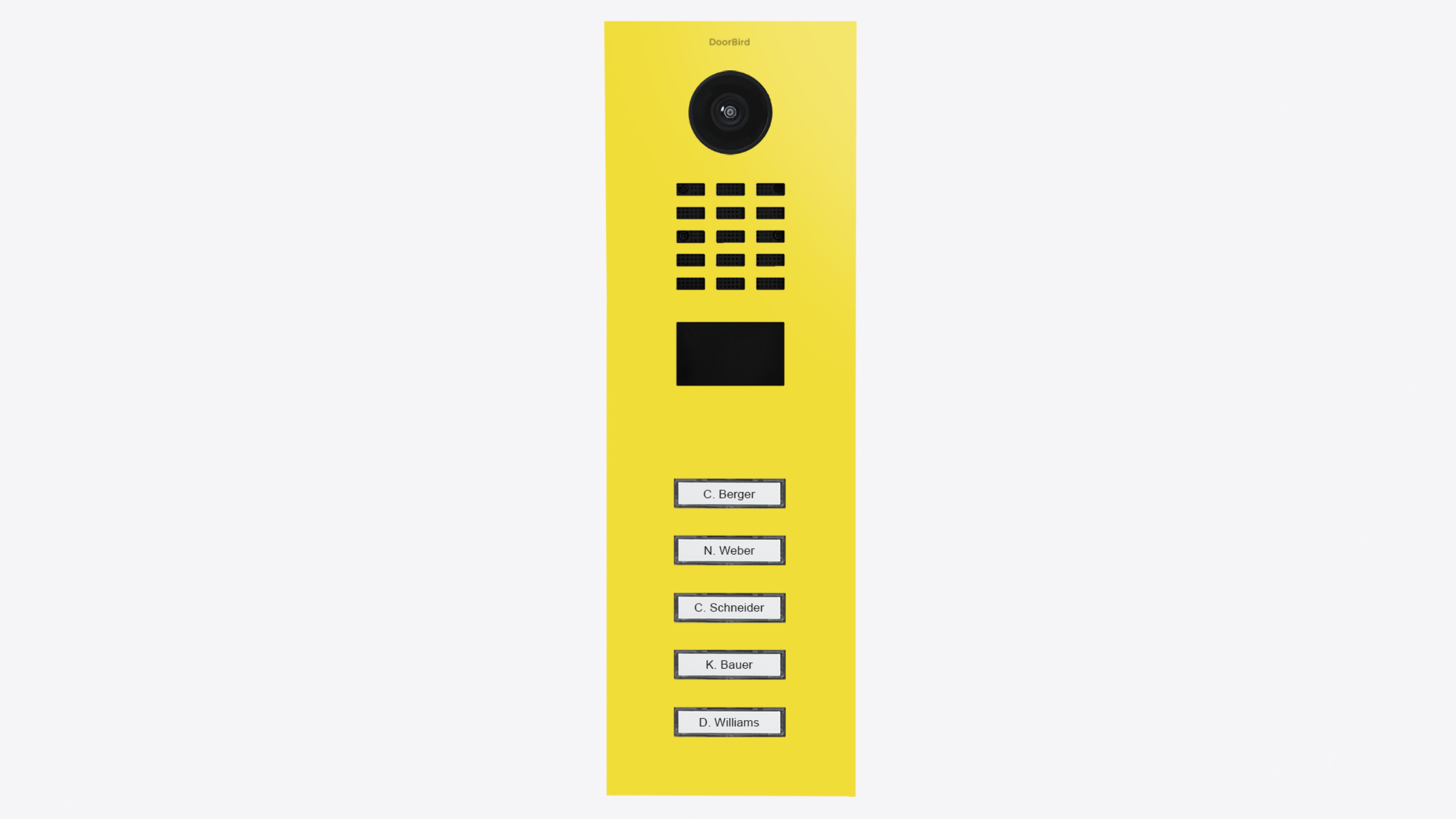 DoorBird D2105V IP Video Door Station, 5 Call Button in Sulfur Yellow, RAL 1016 - 423887473