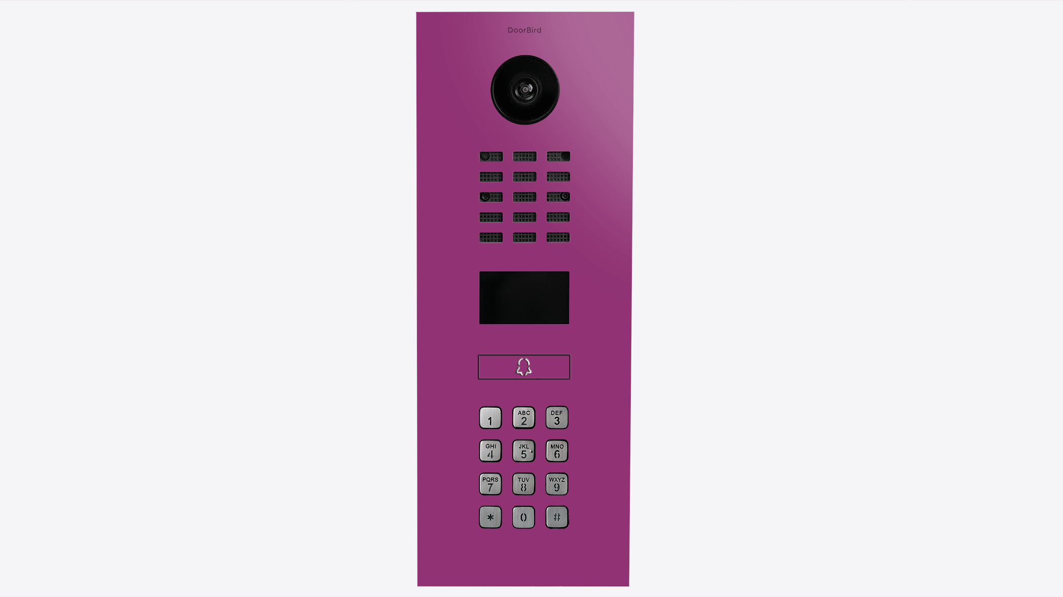 DoorBird D2101KV IP Video Intercom, 1 Call Button in Traffic Purple, RAL 4006