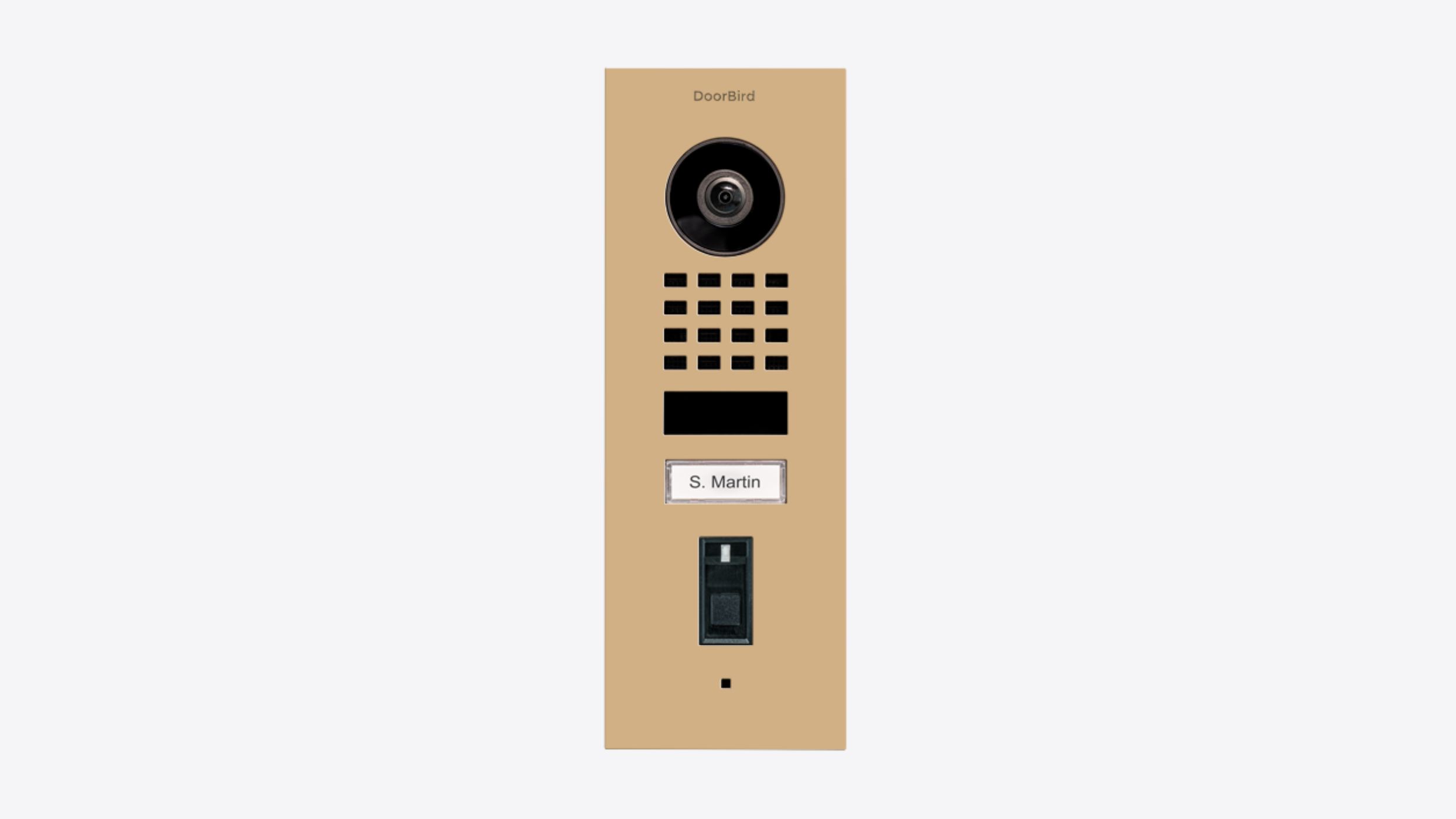 DoorBird D1101FV Fingerprint 50 Flush-Mount IP Video Door Station in Beige, RAL 1001