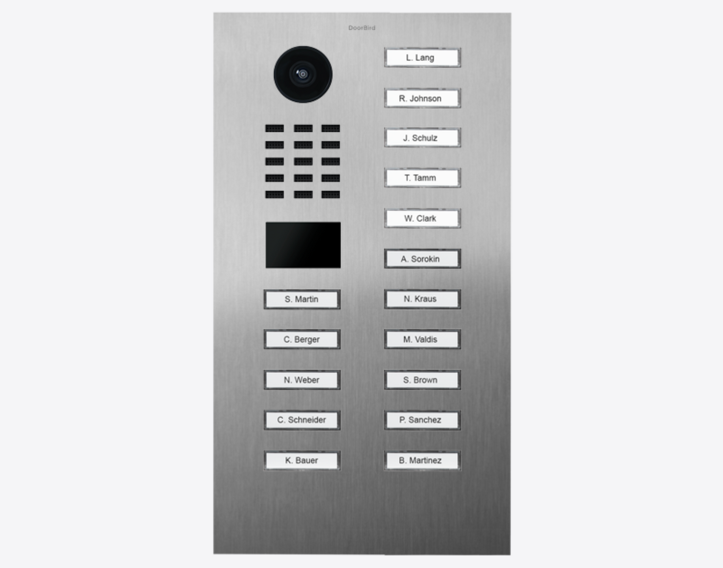 DoorBird D2116V IP Video Door Station, 16 Call Buttons in Stainless Steel V2A - 423867147