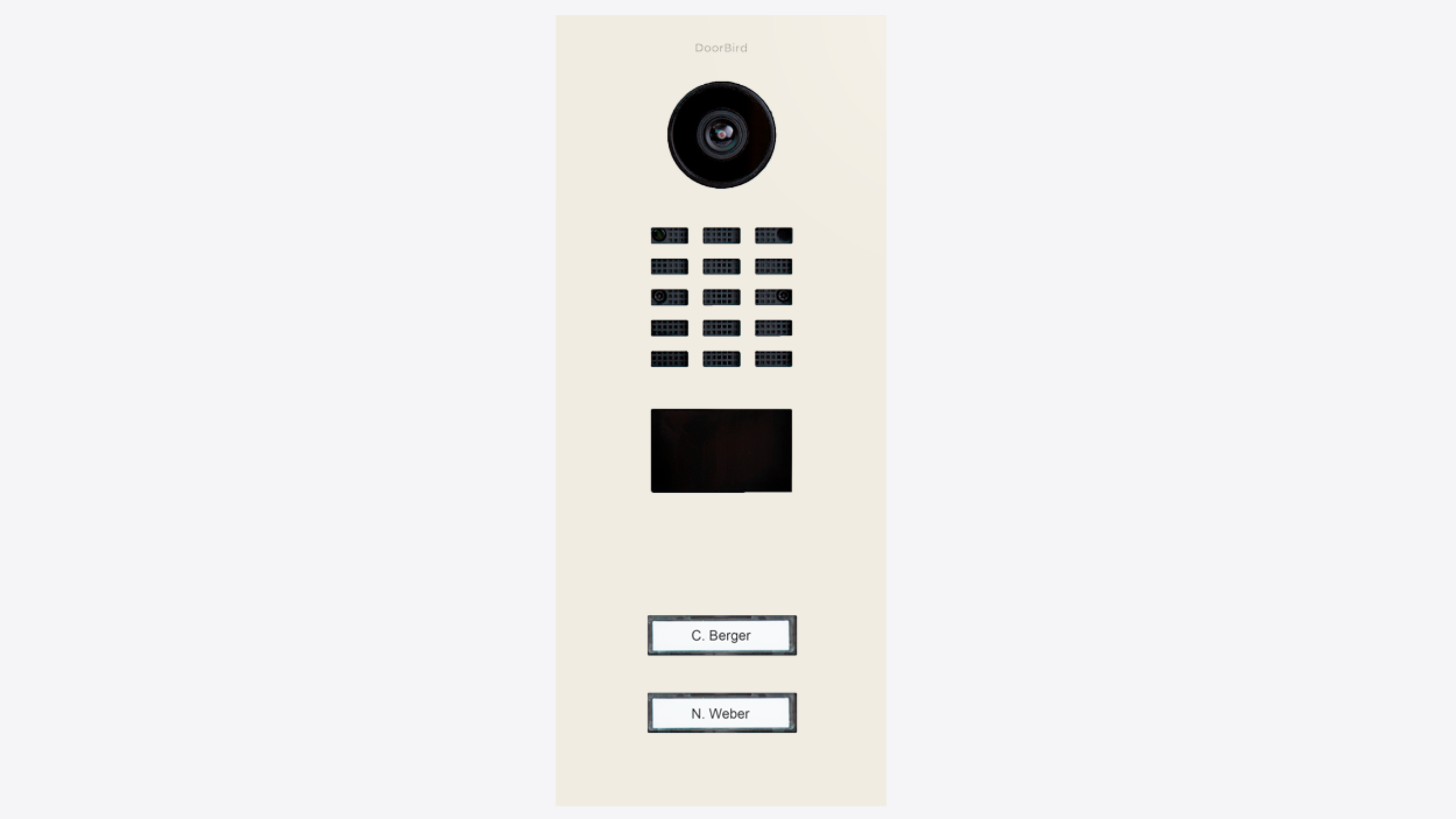 DoorBird D2102V IP Video Door Station, 2 Call Bautton in Pure White, RAL 9010