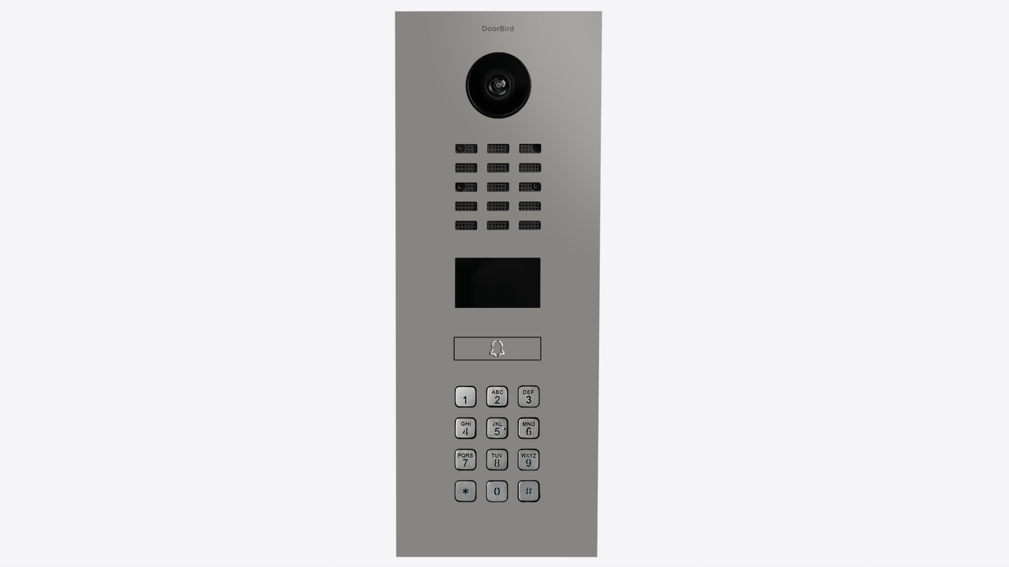 DoorBird D2101KV IP Video Intercom, 1 Call Button in Grey Aluminium, RAL 9007 - 423884809