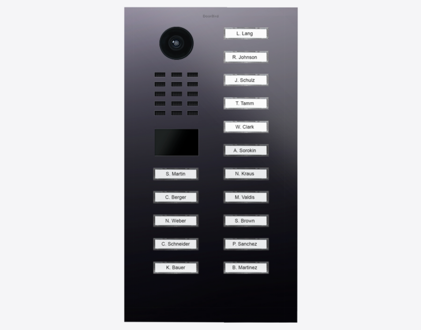 DoorBird D2116V IP Video Door Station, 16 Call Buttons in Titanium - 423909960