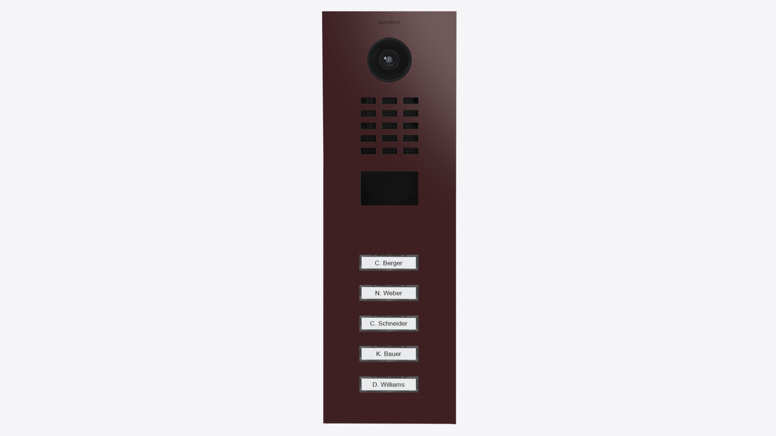 DoorBird D2105V IP Video Door Station, 5 Call Button in Black Red, RAL 3007 - 423887534