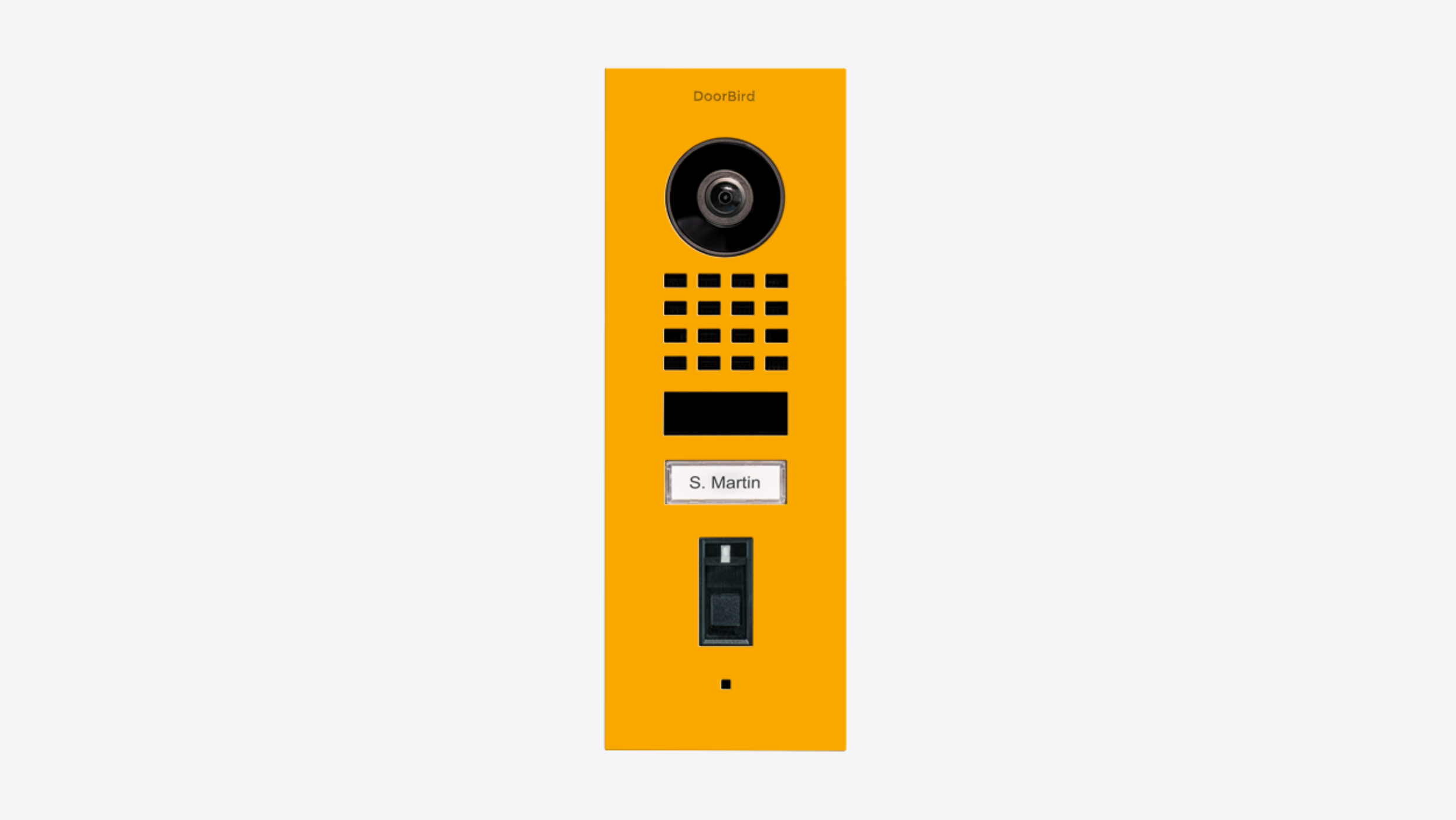 DoorBird D1101FV Fingerprint 50 Flush-Mount IP Video Door Station in Signal Yellow, RAL 1003
