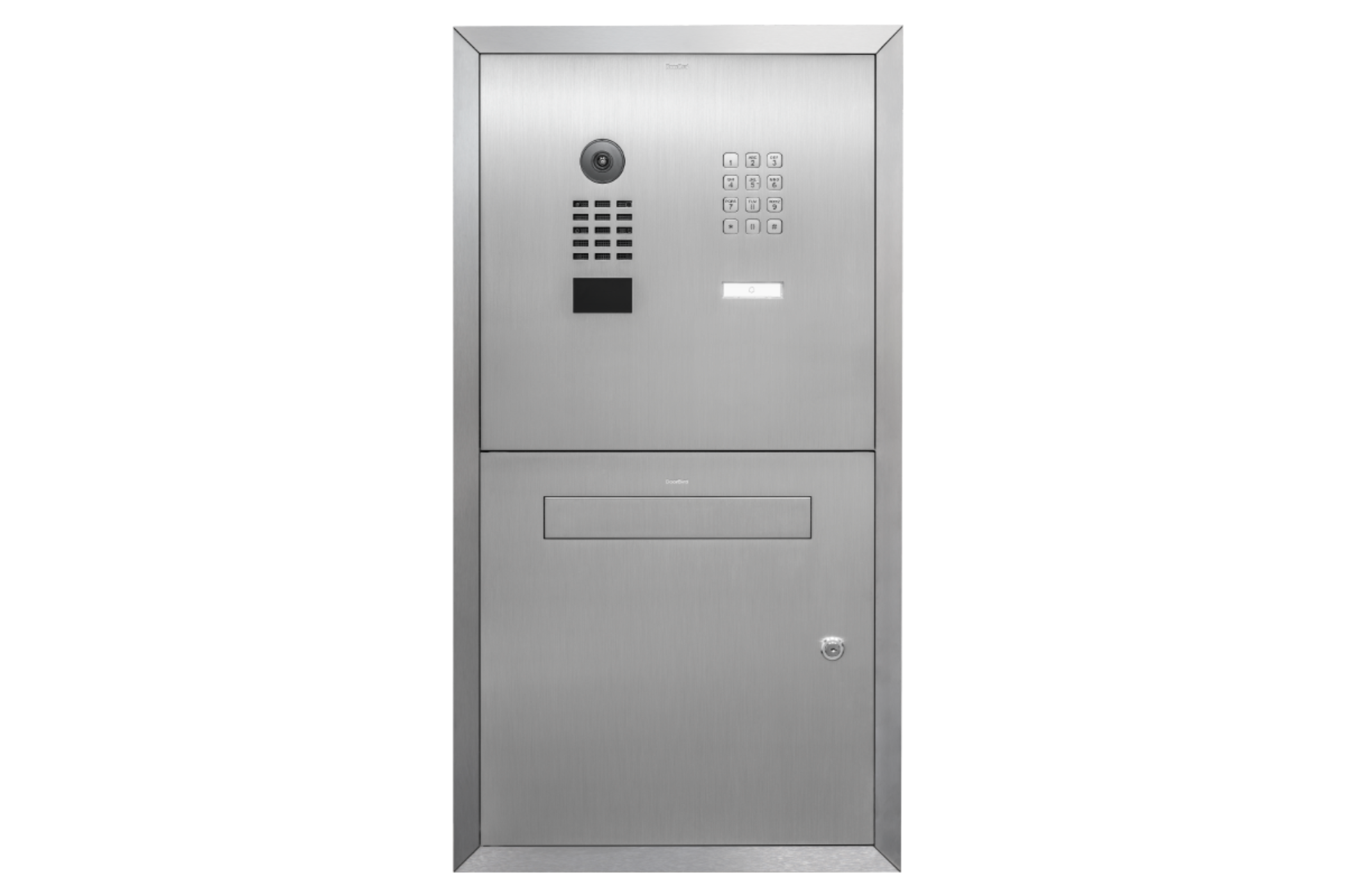 DoorBird Flush-Mounted Letterbox with D2101KH IP Video Door Station, 1 Keypad, 1 Call Button - 423900240