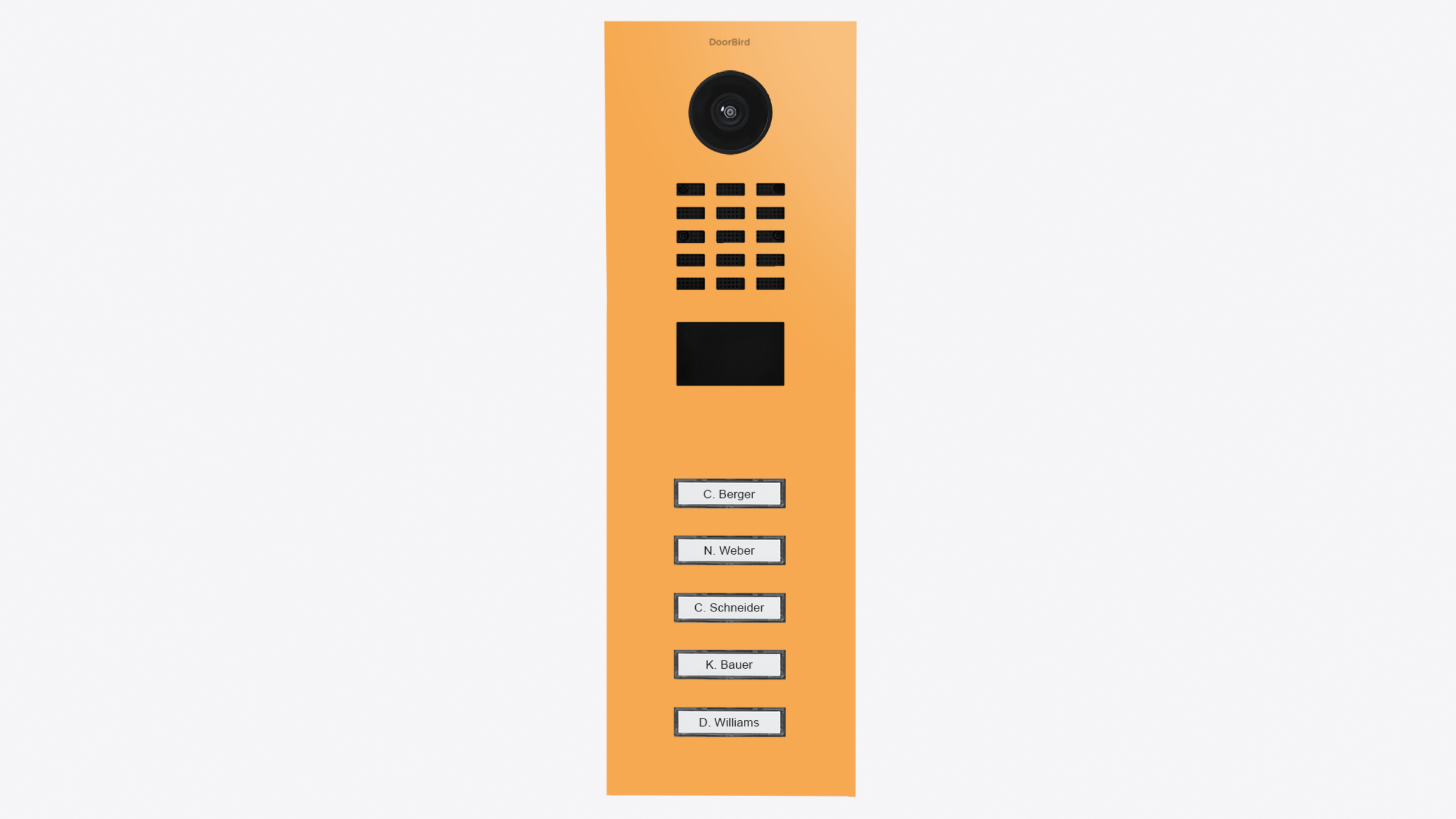 DoorBird D2105V IP Video Door Station, 5 Call Button in Saffron Yellow, RAL 1017 - 423887480
