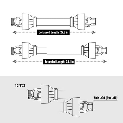 100” Mechmaxx 3-Point Hitch 6 Rotary Pull-Type Hay Rake Tedder , 15-50Hp , HT100