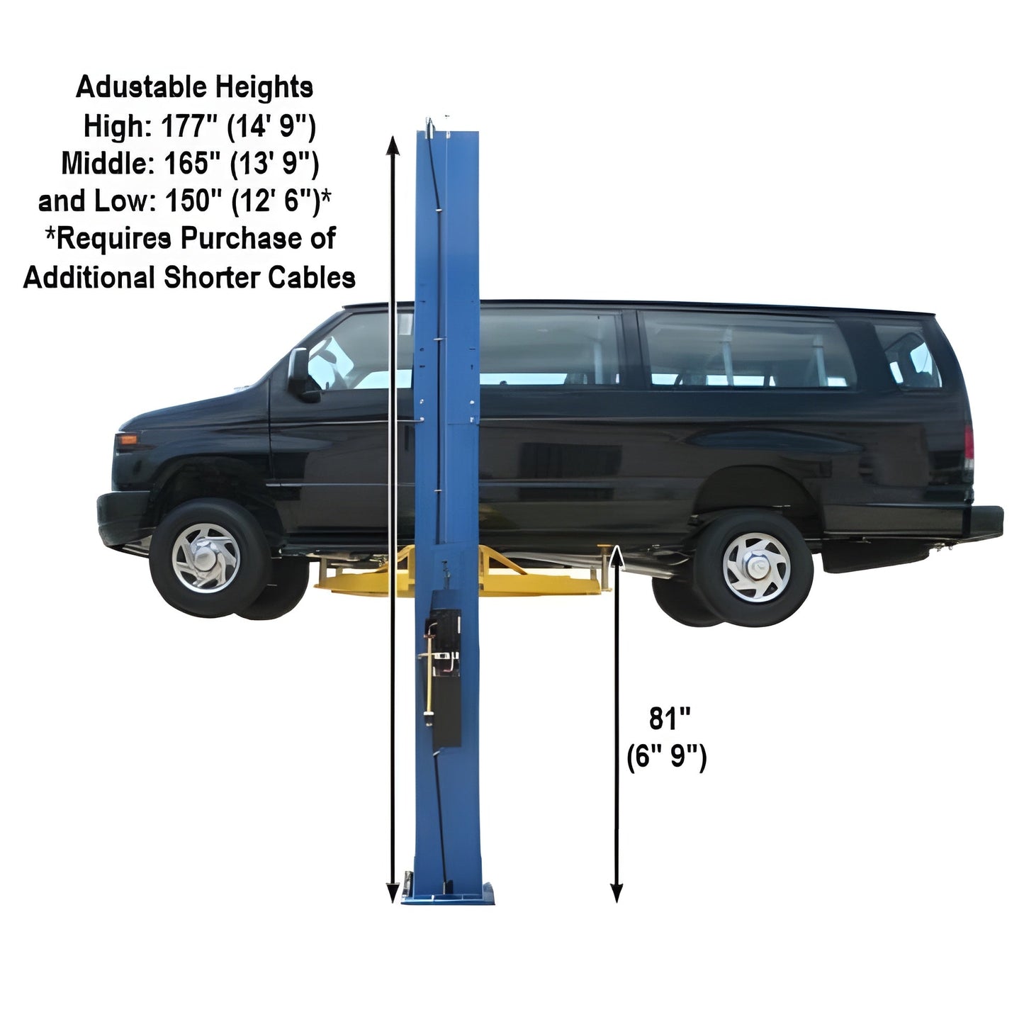 Atlas PV12PX 12,000 lb Overhead 2-Post Lift - ATEXH-PV12PX-FPD