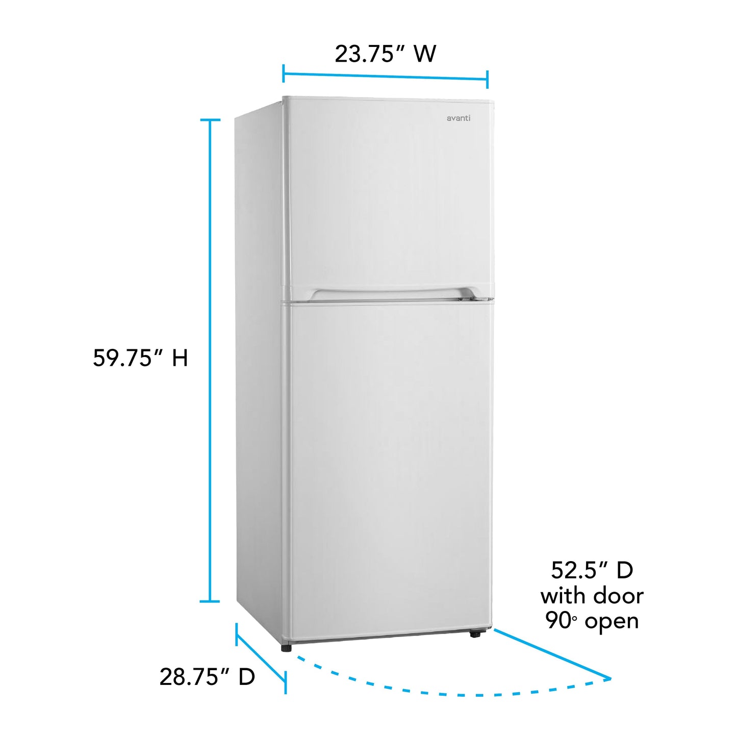 Avanti 11.6 cu. ft. Apartment Size Refrigerator - FF116B0W