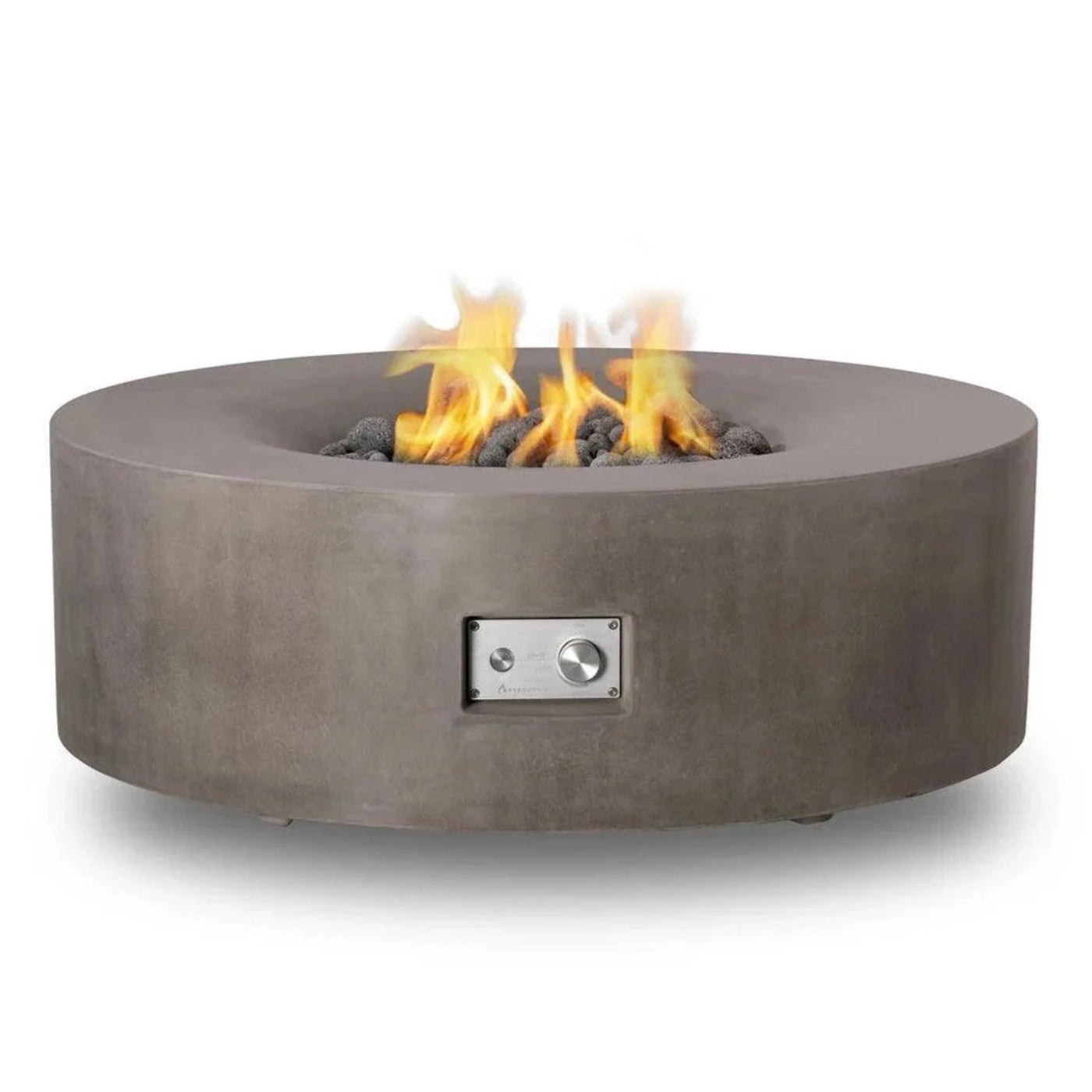 PyroMania Fire - Avalon Round Concrete Fire Pit Table - AV-CH-NG