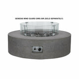 PyroMania Fire - Genesis Round Concrete Fire Pit Table - GE-CH-LP