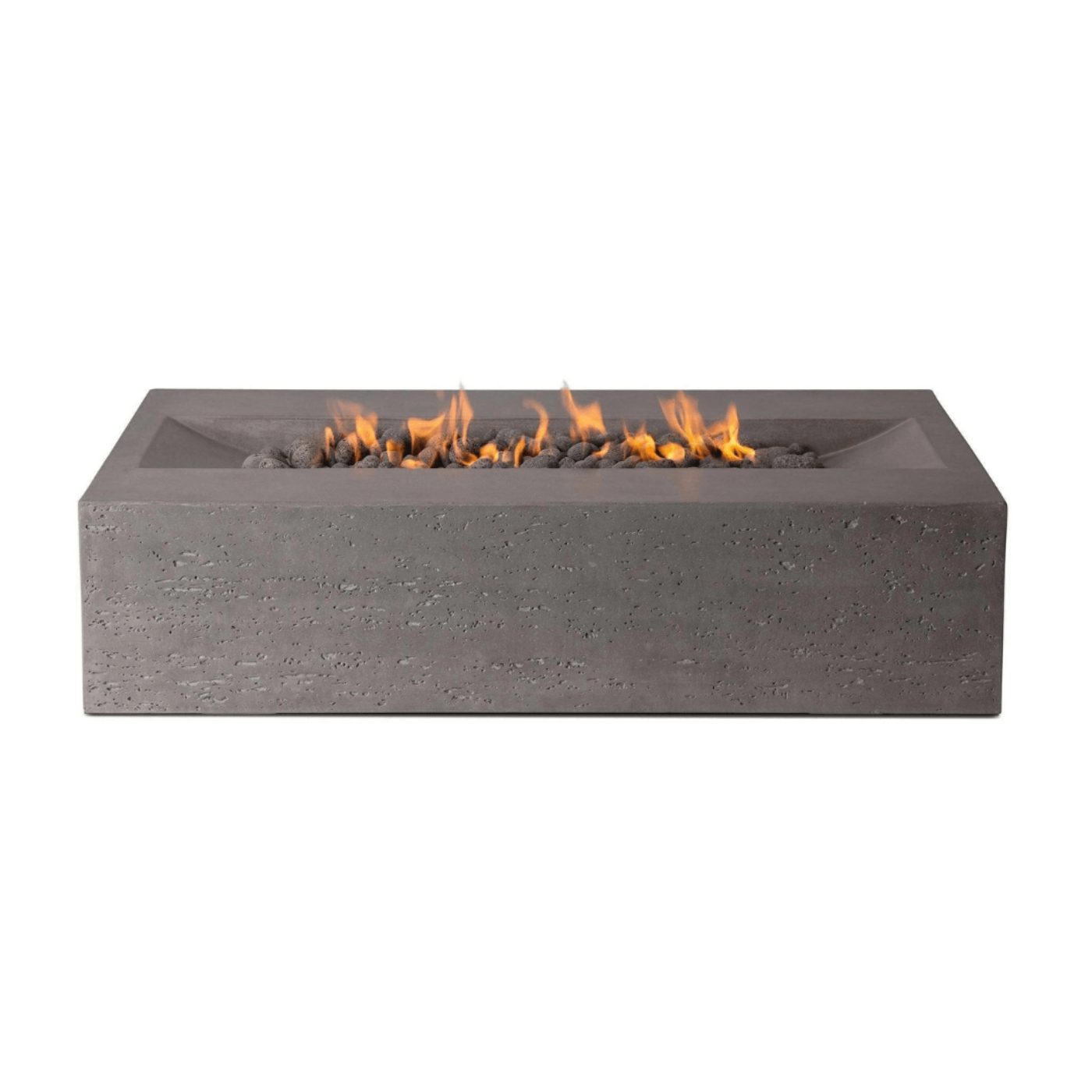 PyroMania Fire - Millenia Rectangle Concrete Fire Pit Table - MI-CH-LP