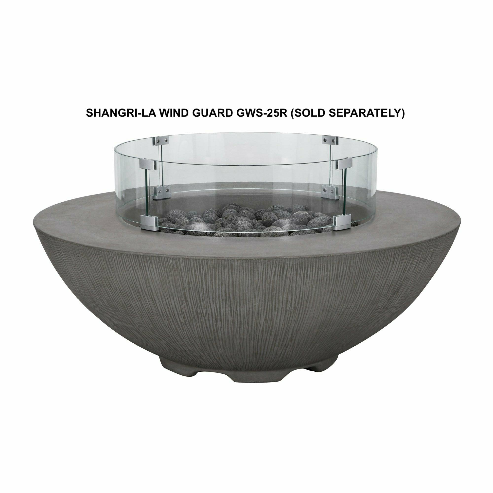 PyroMania Fire - Shangri-La Round Concrete Fire Pit Bowl - SH-CH-LP