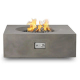 PyroMania Fire - Tao Square Concrete Fire Pit Table - TA-CH-LP