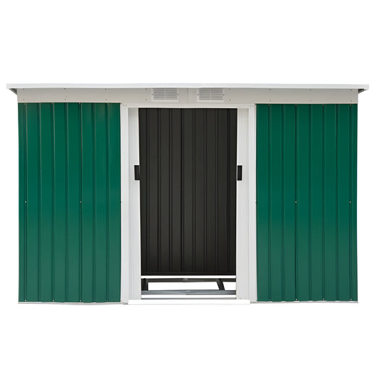 Outsunny 9' x 4.5' x 5.5' Outdoor Rust-Resistant Garden Storage Shed - 845-032