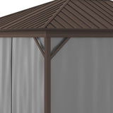 Outsunny 10x12 Hardtop Gazebo with Aluminum - 84C-095CG