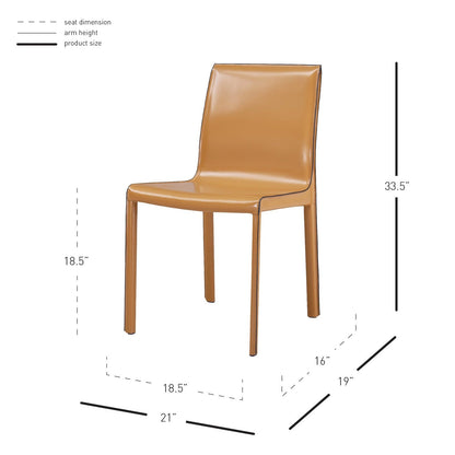 New Pacific Direct Gervin Recycled Leather Chair, (Set of 2)  - 448233R-29