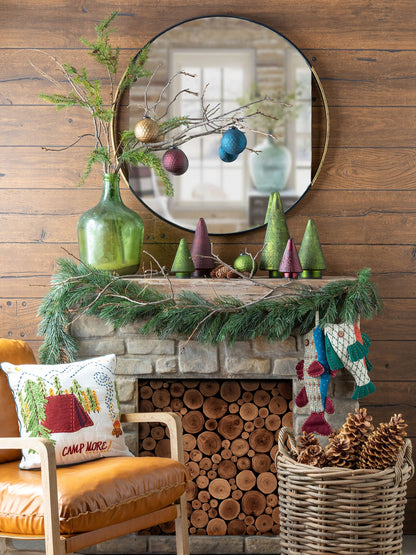Park Hill Collection Clark Geometric Round Mirror with Antique Gold Rim - Elevate Your Modern Home Décor Today! - EWI20236