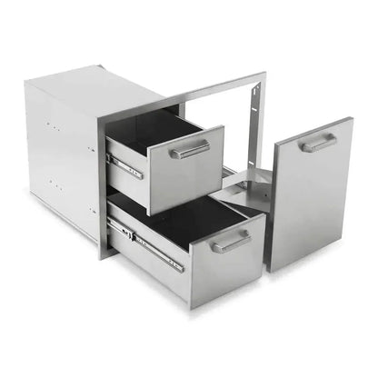 Quivira 32" Combo Trash/Propane Rollout with Two Drawers - 12039564