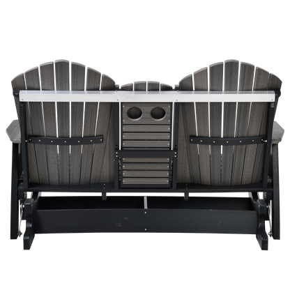 QW Amish Adirondack 5ft Glider with Folding Tray - 121L-AHBGS6000