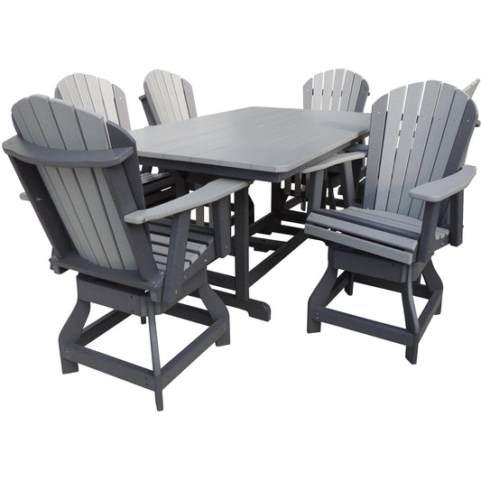 QW Amish Adirondack 7pc Counter Swivel Set - 121L-CHT4472|6-ADIRCCS