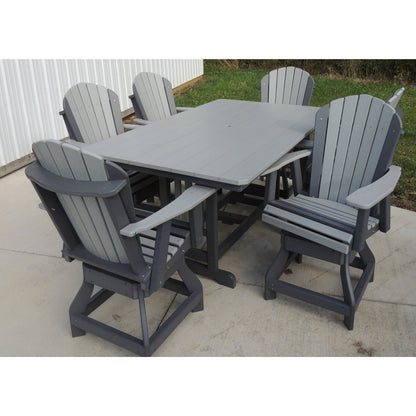 QW Amish Adirondack 7pc Counter Swivel Set - 121L-CHT4472|6-ADIRCCS