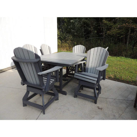 QW Amish Adirondack 7pc Counter Swivel Set - 121L-CHT4472|6-ADIRCCS