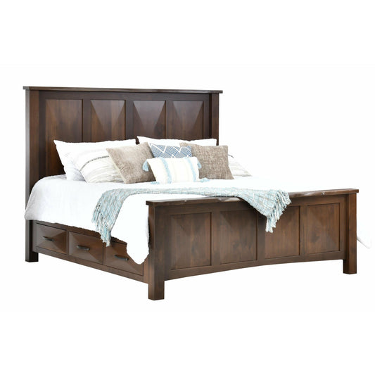 QW Amish Atley Live Edge 5pc Set w/ Storage Bed - 857W-ATL-5PC-LE-STORAGE-FU