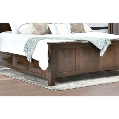QW Amish Atley Live Edge 5pc Set w/ Storage Bed - 857W-ATL-5PC-LE-STORAGE-FU