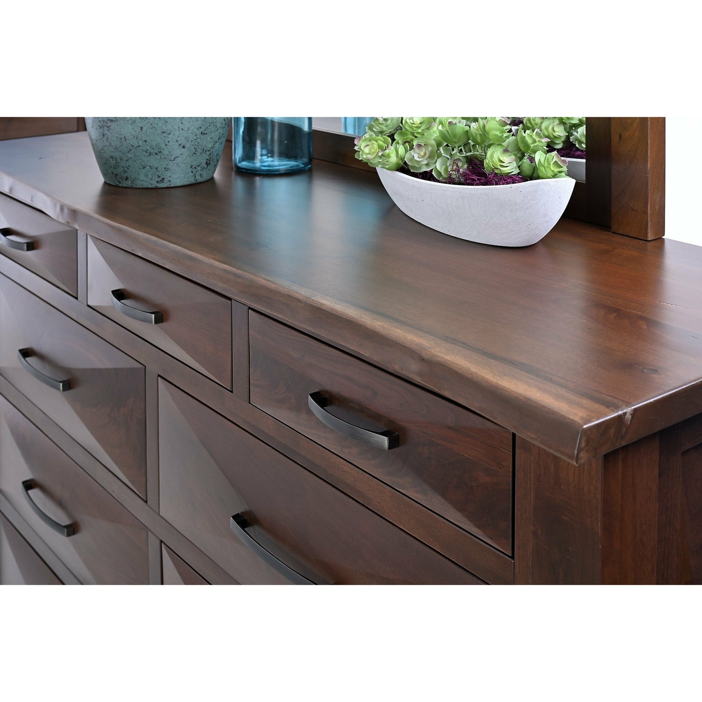 QW Amish Atley Live Edge 5pc Set w/ Storage Bed - 857W-ATL-5PC-LE-STORAGE-FU