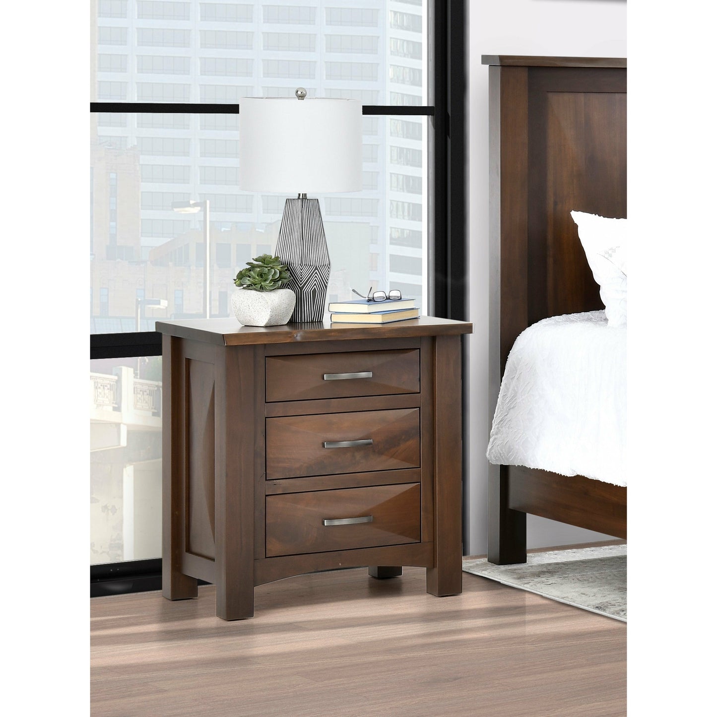 QW Amish Atley Live Edge 5pc Set w/ Storage Bed - 857W-ATL-5PC-LE-STORAGE-FU