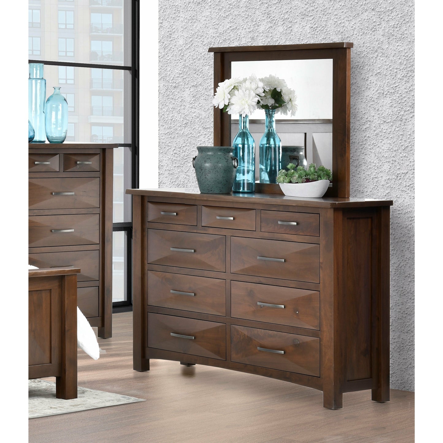 QW Amish Atley Live Edge 5pc Set w/ Storage Bed - 857W-ATL-5PC-LE-STORAGE-FU
