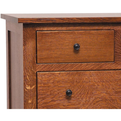 QW Amish Barrs Mills Mission Low Dresser w/ Tri-View Mirror Option - 108M-41