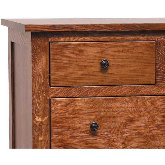 QW Amish Barrs Mills Mission Low Dresser w/ Tri-View Mirror Option