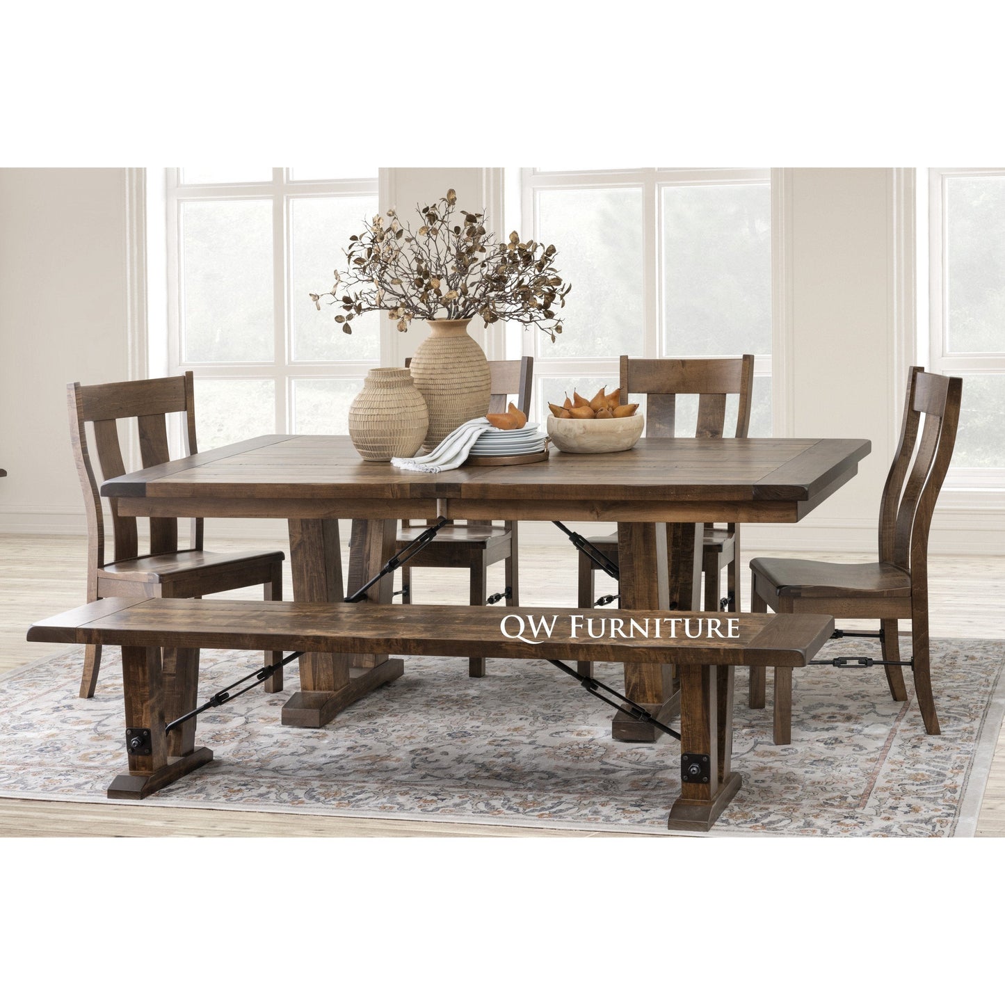 QW Amish Bayfield Plank Table - 371Y-BAYFIELD