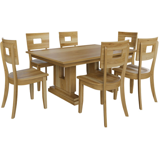 QW Amish Boca Double Pedestal Table - 371Y-BOCA-DBL