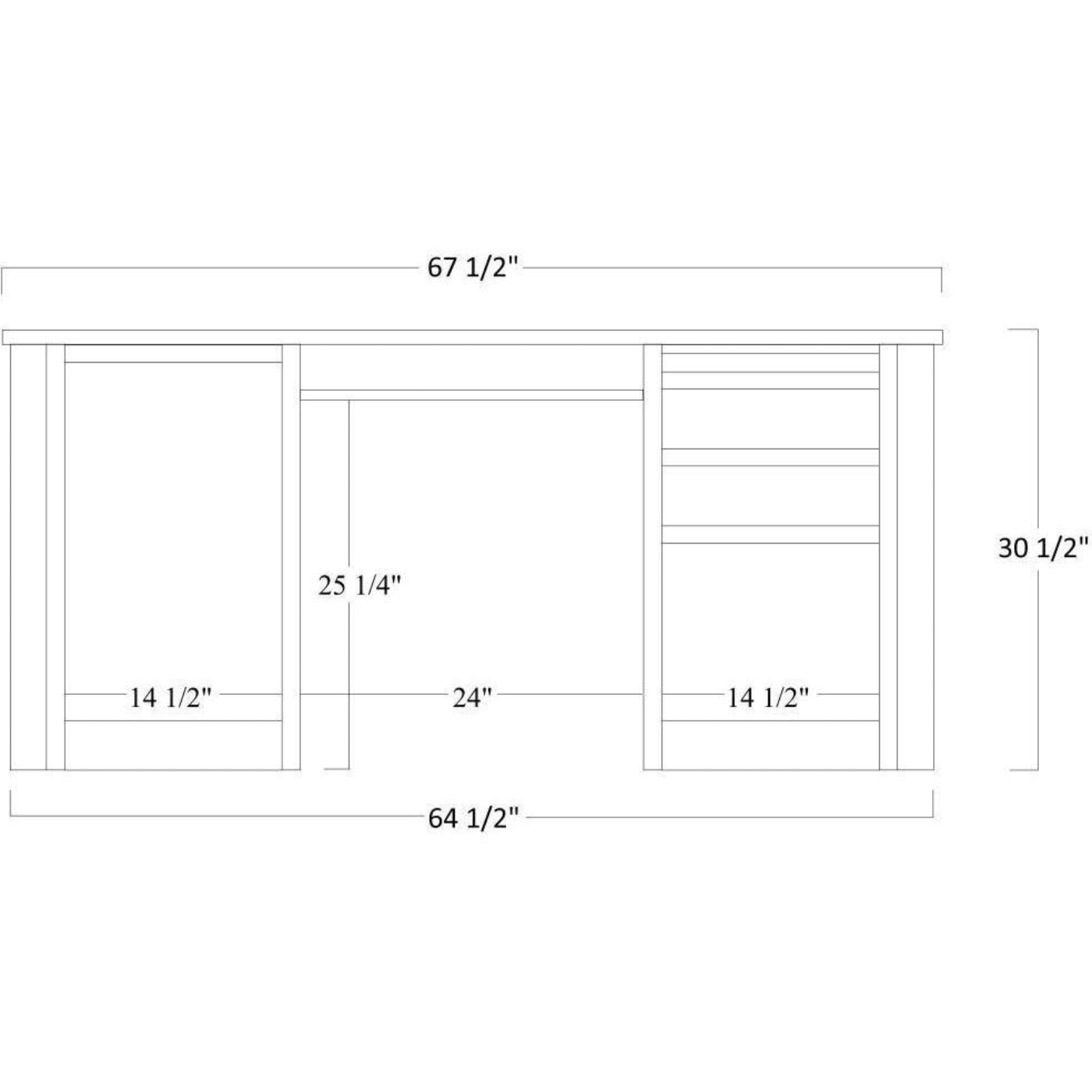 QW Amish Buckingham Credenza w/ Optional Hutch - 450C-BUC-103