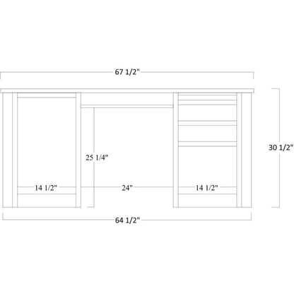 QW Amish Buckingham Credenza w/ Optional Hutch - 450C-BUC-103