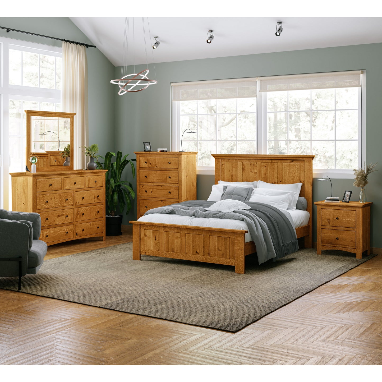 QW Amish Canton Tall Chest - 199E-W-022