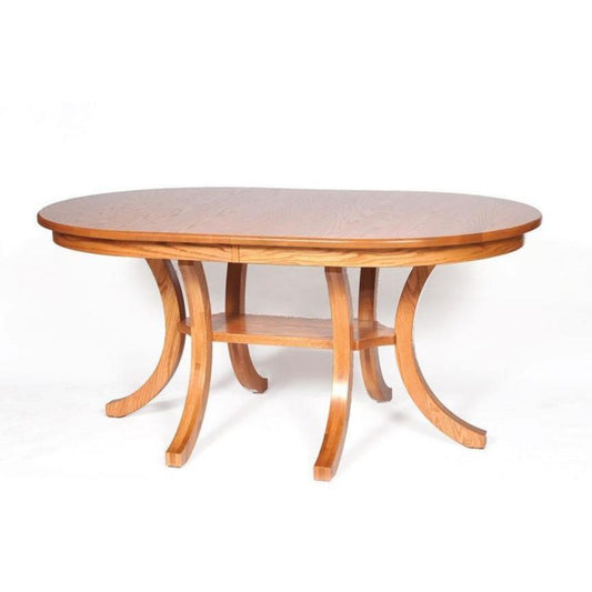 QW Amish Carlisle Double Pedestal Table - 614S-CARLISLE-DBL