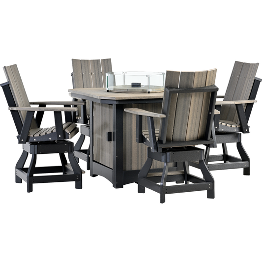 QW Amish Contempo 5pc Counter Fire Table Set - 121L-FPC3644|4-CONTCCS