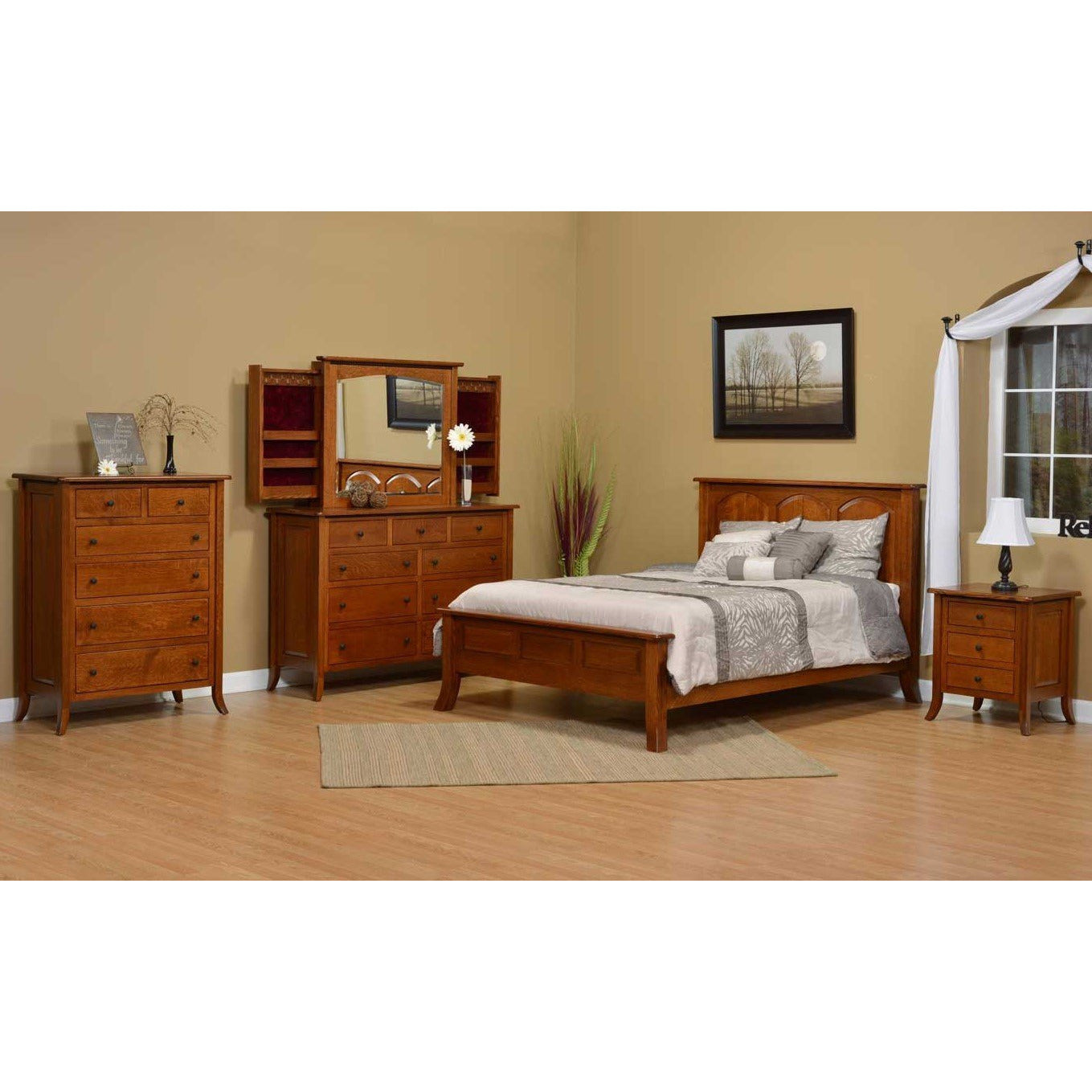 QW Amish Galveston Bed - 208L-459